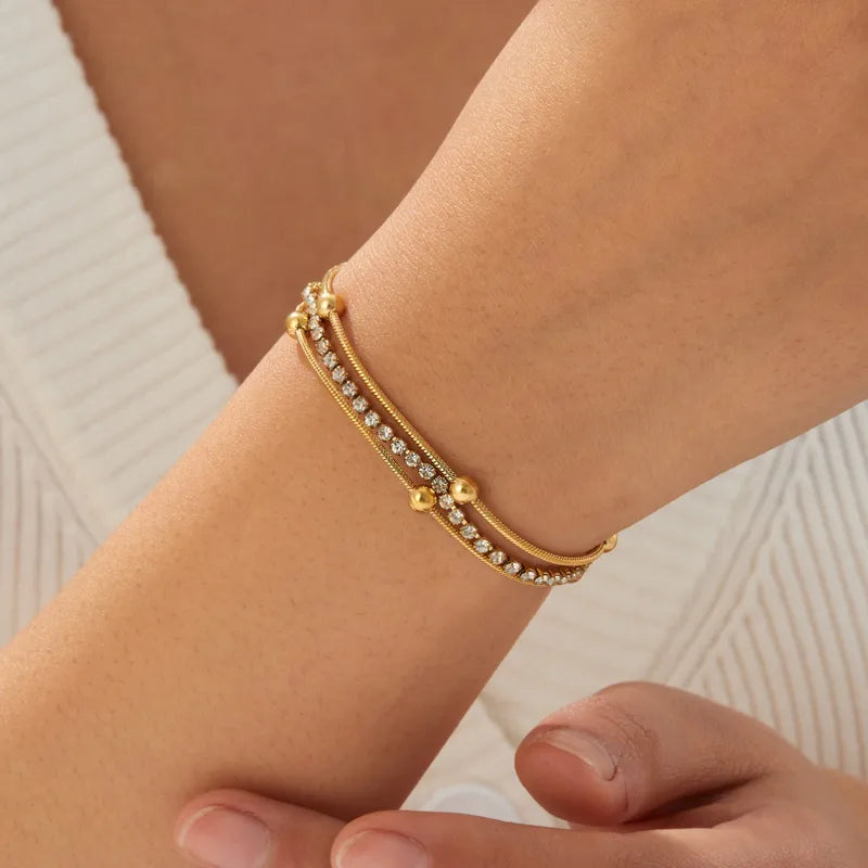 Tarnish Bracelet– Multi-Layer Diamond Chain Bracelet for Women