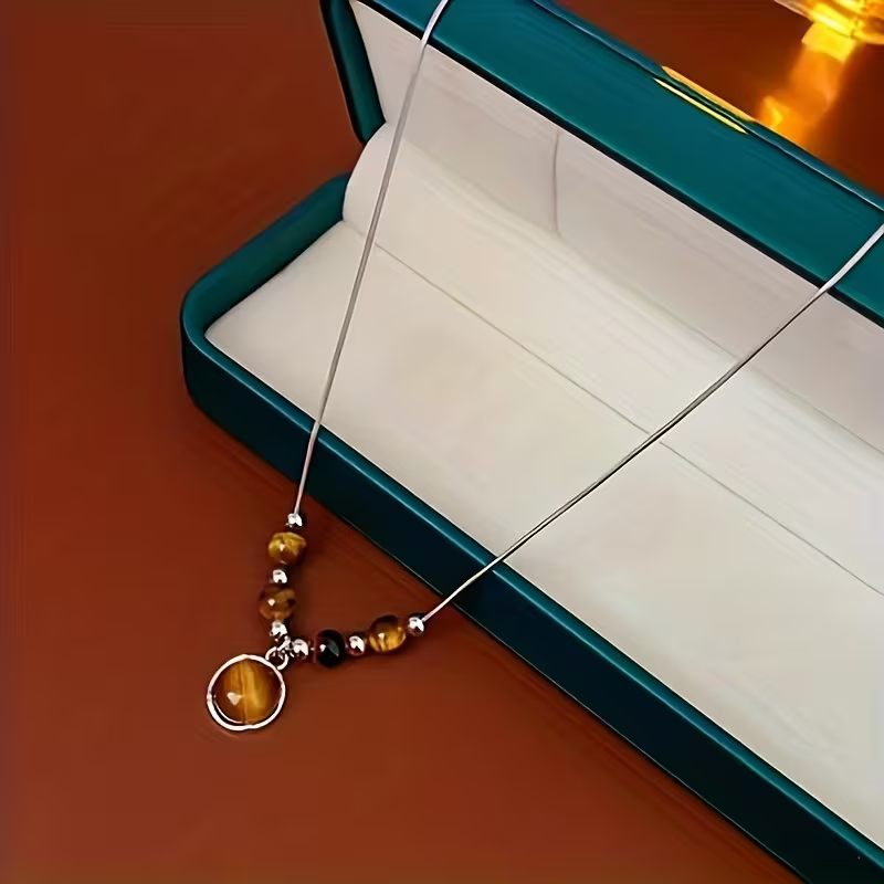 Elegant Women's Crystal Beads Pendant Necklace – Fashion Luxury Korean Style Necklace for Girls & Women