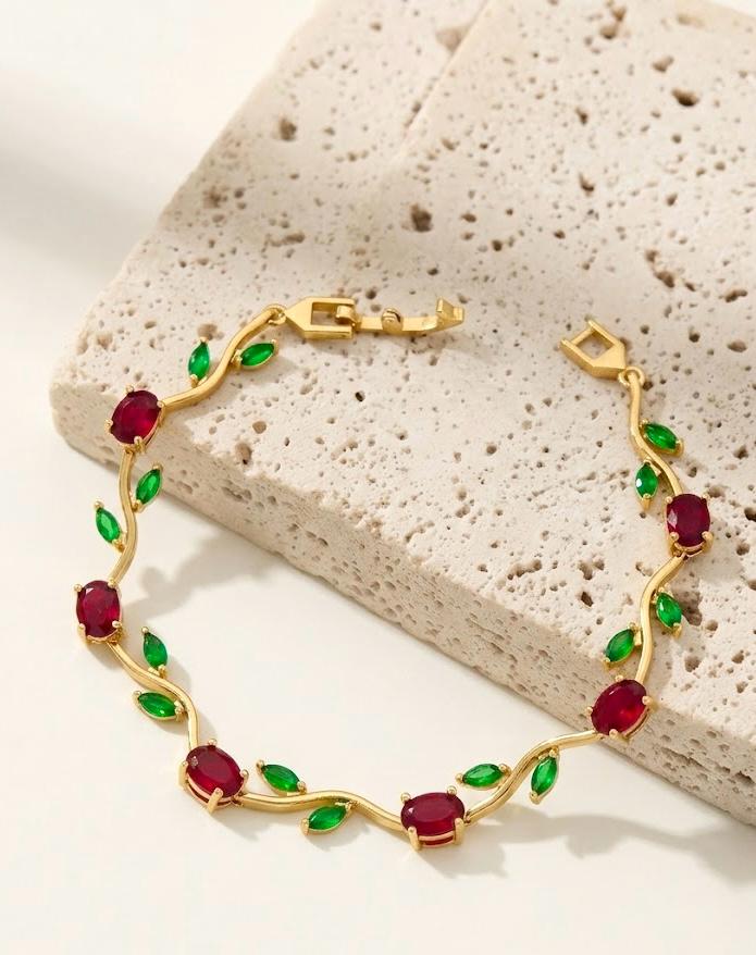 Elegant GOld Plated Tulip Bracelet for Girls Women