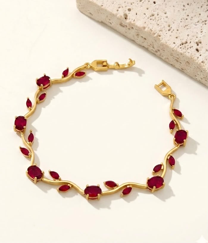 Elegant GOld Plated Tulip Bracelet for Girls Women