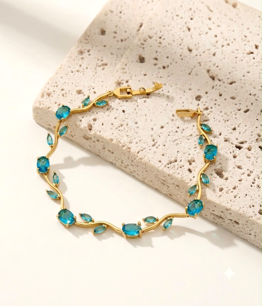 Elegant GOld Plated Tulip Bracelet for Girls Women