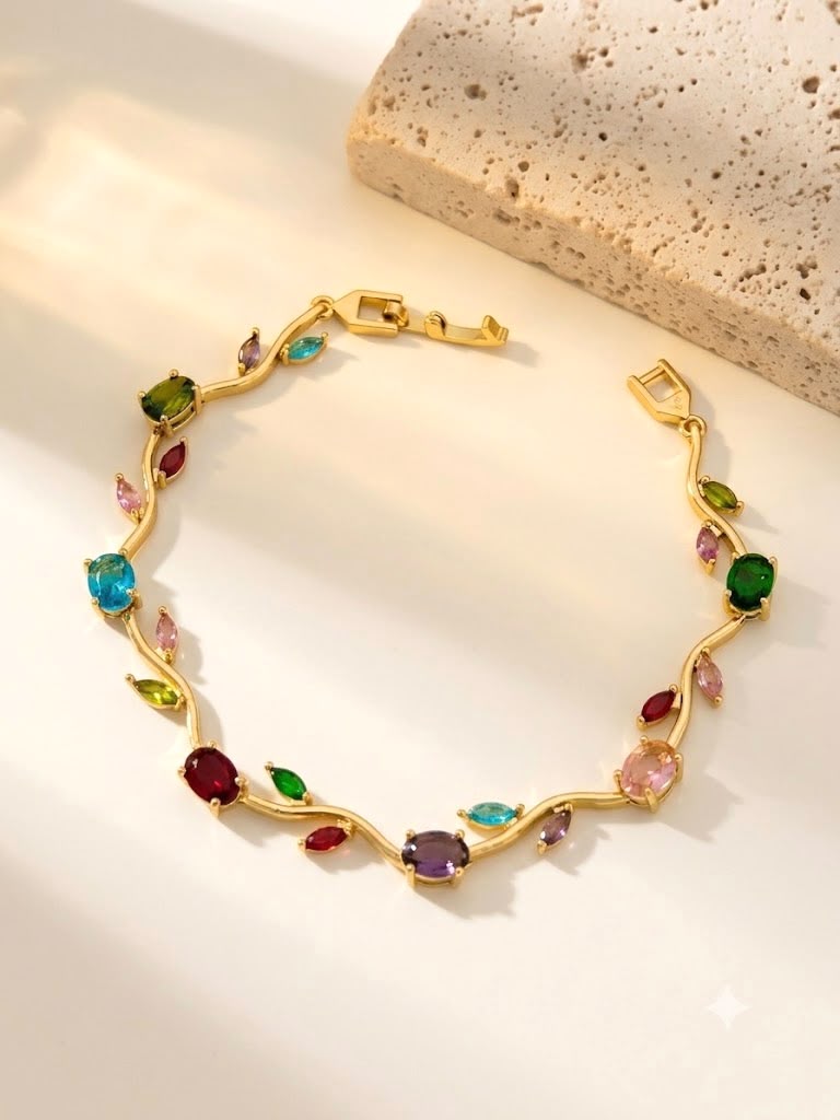 Elegant GOld Plated Tulip Bracelet for Girls Women